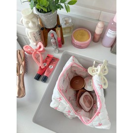 Large Coquette Ribbon Bow Handmade Travel Bag