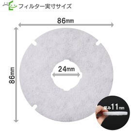 Filter Com Kyowanasta (NASTA) [KS-FKS8840 / KS-8840 Compatible] Air Inlet Vent Compatible Filter Round Cleaning New House Diameter: 3.4 inches (86 mm) Hole Diameter: 0.9 inches (24 mm) (5 Pieces)