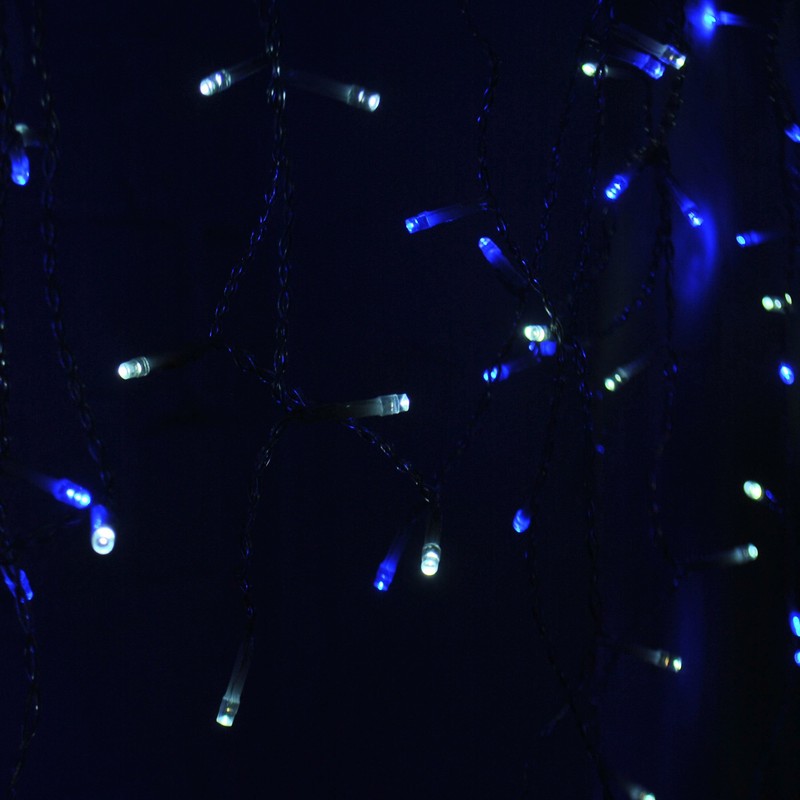 JnDee Safe Voltage Fully Weatherproof Icicle Christmas Fairy Lights Blue