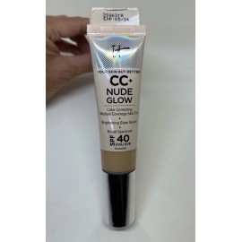 IT COSMETICS CC+ NUDE GLOW SKIN TINT FOUNDATION SPF40 MEDIUM 1.08 EXP 5/24