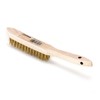 Lessmann Hand Brush 3–Row Brass Wire 107431