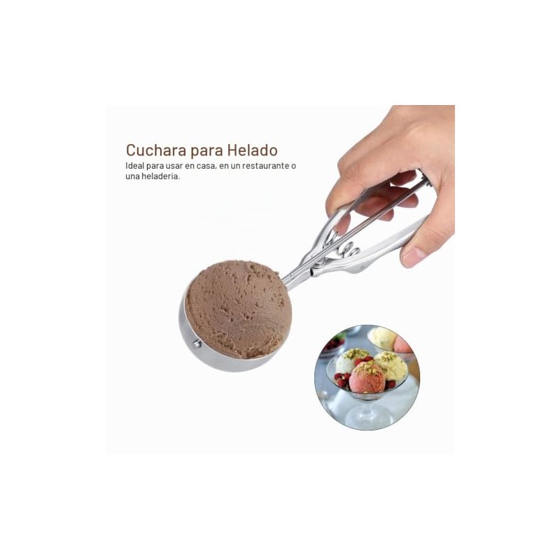 Pala de Helado Cuchara de Helado de Acero Inoxidable Apta