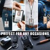 LIUGX Carbon Fiber Badge Holder, No-Clip Version, ID Card Holder,Heavy