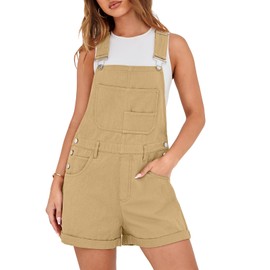 Lepunuo Overalls for Women 2025 Summer Casual Loose Fit Adjustable Denim Shorts Rompers Bib Jean Shortalls Outfits