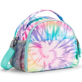 Choco Mocha Tie Dye Lunch Bag for Girls, Insulated Lunch Bag for Middle School Girls, Colorful Preppy Lunch Box for Teen Girls