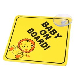 pengxiaomei 2 piezas bebé a bordo coche advertencia señal de advertencia bebé a bordo señal de advertencia de bebé a bordo calcomanía para advertencia de coche con ventosas, extraíble