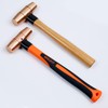 WEDO Copper Sledge Hammer 1/2lb,Solid Copper Mallet Hammer,Fiberglass Handle,Length 280mm,Die-Forged,