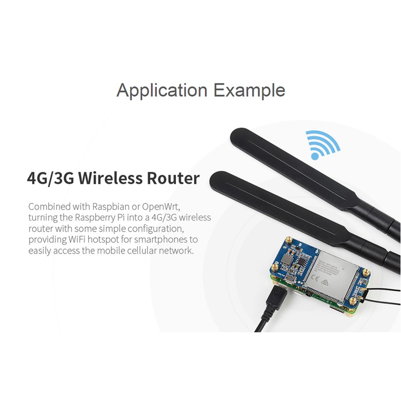 SIM7600GH 4G HAT 4G 3G 2G Support GNSS Positioning Global