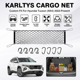 Karltys Tucson Envelope Style Cargo Net for 2022 2023 2024 2025 Hyundai Tucson Rear Trunk Mesh Cargo Net, Elastic Nylon Mesh Netting for 2025 Tucson Accessories Double Layer Storage Organizer Net