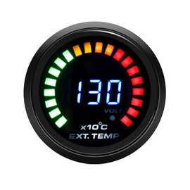 ETOPARS Car Engine Vehicle 2 Inch 52 mm Smoke Len Digital Exhaust Gas Temperature Display Gauge Meter Instrument EGT 20 Light Indicator Racing Gauge