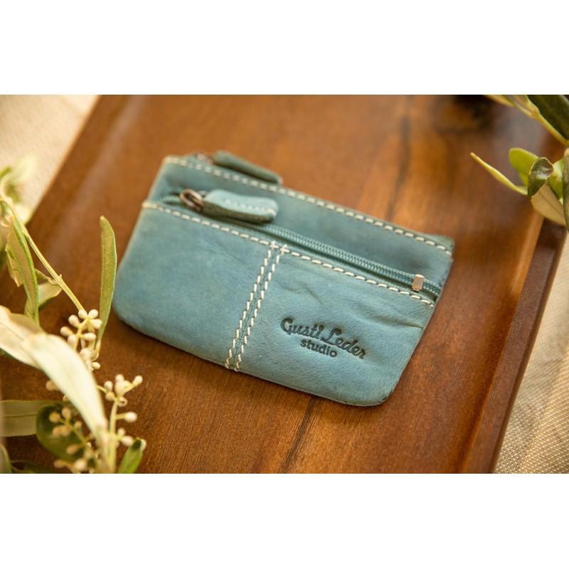 Gusti Rook Leather Key Case Key Holder 2a92-22-12, blue