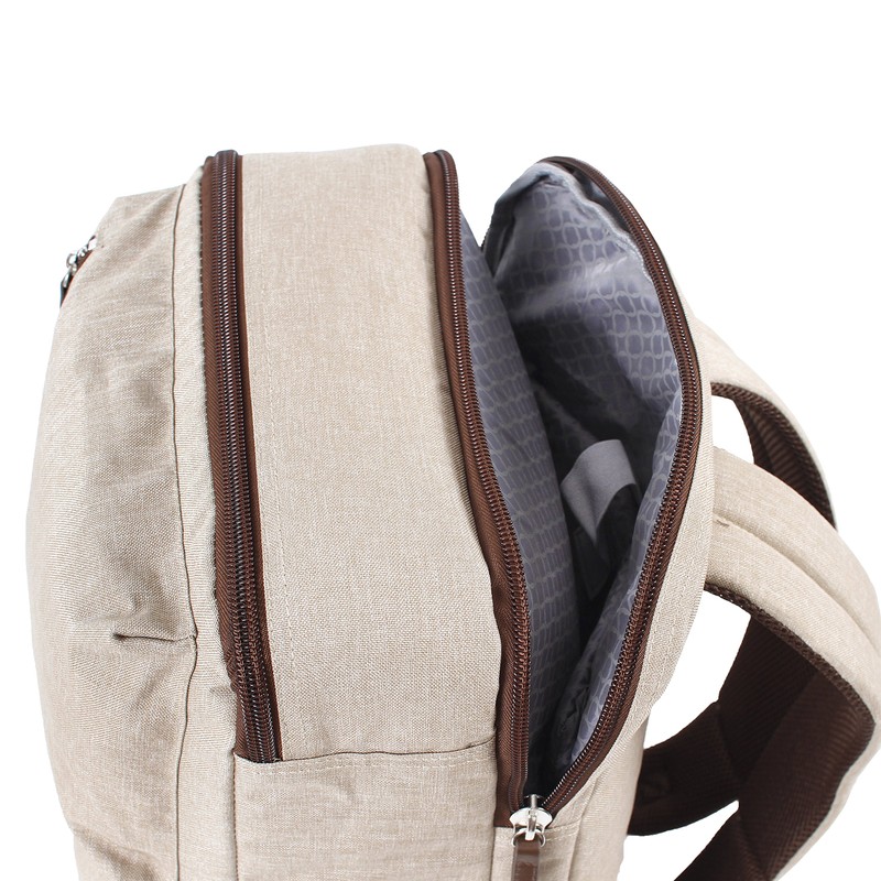 J World New York Station Laptop Backpack, Sand, One Size