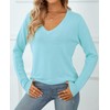 QUALFORT - Suéter de punto suave 100% algodón para mujer,