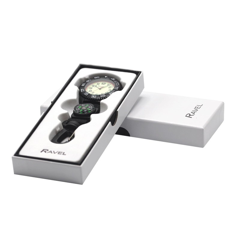 Ravel - Nylon Snap On Watch with Compass and Glow