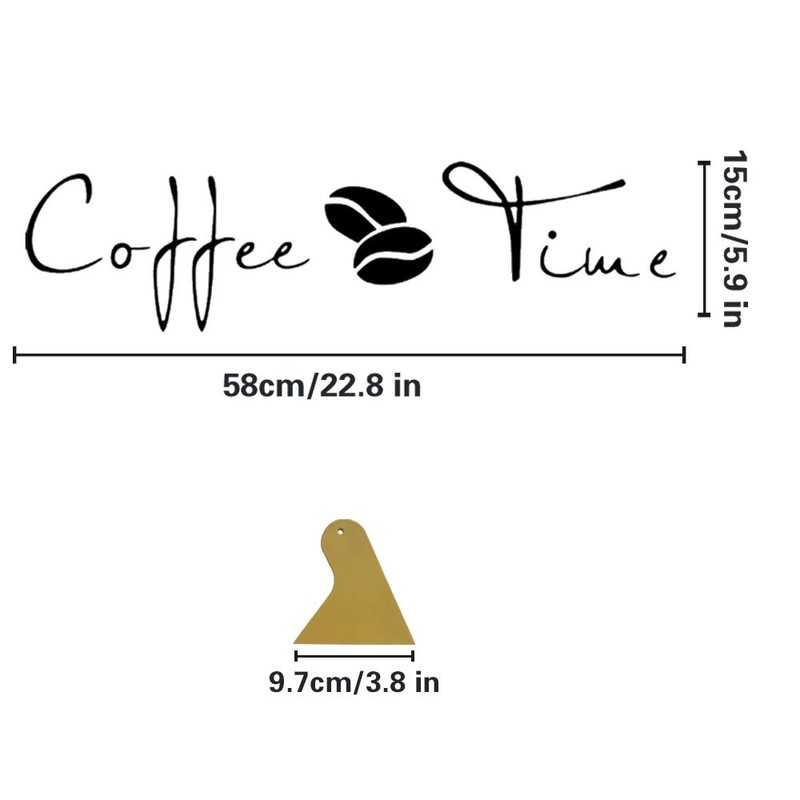 CoffeeTime Coffee Wall Sticker Vinyl Removable Wall Sticker for Bedroom