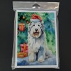 Caroline's Treasures Old English Sheepdog Christmas Greeting Cards Pack of