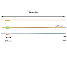 FUNTRESS 12 Pack 30 inch Aluminum Arrows with Removable Tips for Compound & Recurve Bow Target Practice Hunting