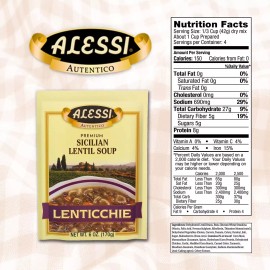 Alessi Sicilian Lentil Soup Mix Pack of 6 Quick Hearty Soup 6 Ounces