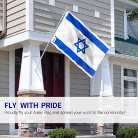 ANLEY Fly Breeze 3x5 Foot Israel Flag - Vivid Color and UV Fade Resistant - Canvas Header and Double Stitched - Israeli National Flags Polyester with Brass Grommets 3 X 5 Ft