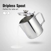 MEKOTRIN Milk Frother Cup 350ml (12oz), Stainless Steel Creamer Pitcher