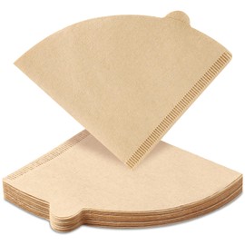 100 Count Coffee Filter 2-4 Cup Preserves Flavor and Convenience - Unbleached Cone Disposable Coffee Filter Paper Use for V60 & Conical Shaped Pour Over Drip Coffee Maker (Brown)