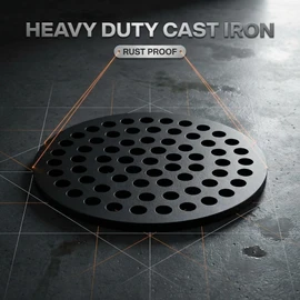 5.5 Inches Cast Iron Drain Cover, Heavy Duty Rust Proof Floor Drain Grate