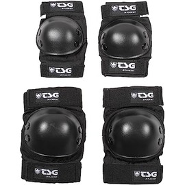 TSG Plain Knee / Elbow Protector Set Black