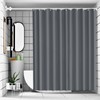 Haturi Bathroom Accessories Set, Grey Bathroom Curtains Shower Set, 5PC