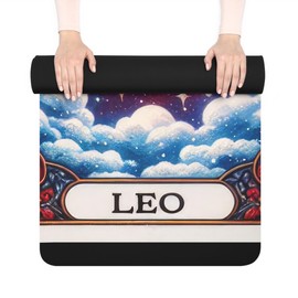 Queen of Wrap Astrological Leo Eco Friendly Yoga Mat, Zodiac Yoga Mat, Eco-Friendly Yoga Gifts for Leos, Meditation Mat for Star