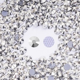 Meibite Hotfix Rhinestones Bulk, 3000PCS Silver Hot Fix Rhinestones for Clothes DIY Decoration Crafts, Silver, SS10, 2.7-2.9mm