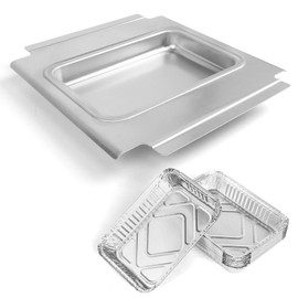 Uniflasy 80580 Catch Pan for Weber Q200 Q300 Q220 Q240 Q2000 Q2200 Q320 Grill, Drip Tray for Weber Q200/Q300 Series Grill with 6415 Aluminum Liner Replacement, 15 Pack