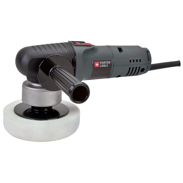 PORTER-CABLE Polisher, 6 Inch, 4.5 Amp, Speed Dial 2,500-6,800 OPM, 5” Counter Balance (7424XP),Gray