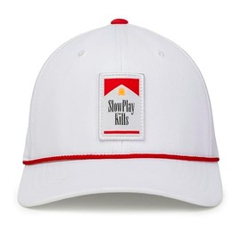 U Suck at Golf Men’s Golf Hat - Premium Snapback Golf Hats with Embroidered Patch, Adjustable Fit with Twill Rope - Lightweight Funny Golf Hat for Every Golfer’s Game (Slow Play Kills Snapback Hat)