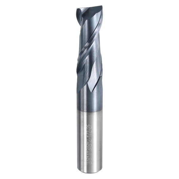 uxcell Carbide Square End Mill, 3/8" Dia AlTiN BN Coated
