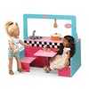 Badger Basket Toy Retro Diner and Kitchen Doll Playset with