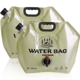 HIKEMAN Camping Water Container Bag - Collapsible Water Storage Carrier with Spigot,8L Drinking Water Container for Outdoors Camping Picnic BBQ Hiking Backpack Survival Kit (2)