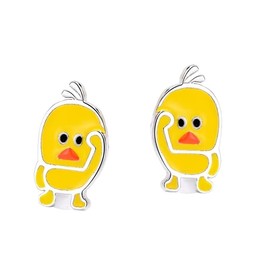 Rubber Duck Earrings - Rubber Ducky Studs - Ducklings Earring - Cute Jewelry (Yellow Duckling)