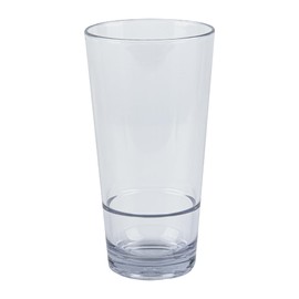 Restaurantware - Bev Tek 20 Ounce Clear Drinking Glasses, 10 Heavy-Duty Plastic Highball Glasses - Dishwashable, Stackable, Clear Plastic Cooler Glasses, For Serving Drinks At Catered Event