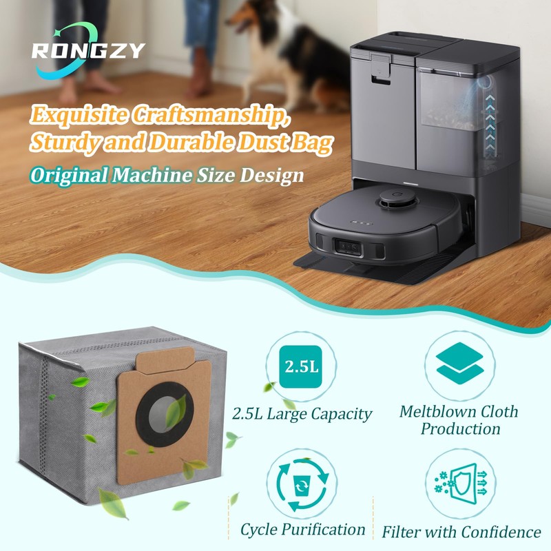 RongZy 10 Pack for Eufy X10 Pro Omni Dust Bag