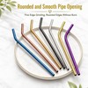 Bamily 12 Pcs Reusable Metal Straws, Curved Stainless Steel Straws