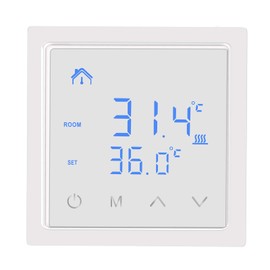 Weytoll Room Thermostat, Smart Thermostat 16A, for Water Underfloor Heating, Temperature Controller, Wall Thermostat, Digital Flush-Mounted Thermostat, Digital Thermostat Room Thermostat Underfloor