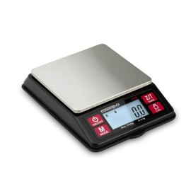 Truweigh LUX Digital Mini Scale (1000g x 0.1g, Black/Red) - Digital Kitchen Scale - Digital Travel Scale - Portable Food Scale - Meal Prep Weight Scale - Digital Gram Scale - Coffee Scale