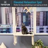 TOYAFUN Cat Window Perch for Indoor Cats - Breathable Cat