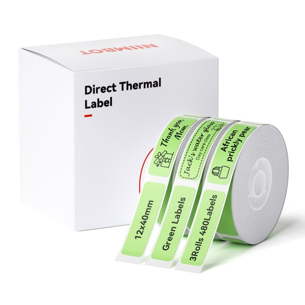 NIIMBOT Label Maker for D11/D110/D101, 3 Rolls Waterproof Labels Thermal