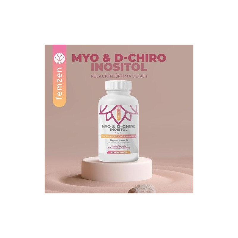 Myo Chiro Inositol 240 Cápsulas Mezcla Balanceada Ratio Suplemento Balanceado
