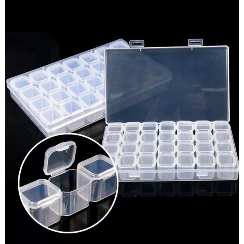 Dbmb 2 Cajas De Almacenamiento Con 28 Compartimientos Para Uñas