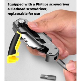 Multitool Utility Pocket Tool Folding Heavy Duty Carpet Cutter with 3 pc Stainless Steel Replaceable Accessory Cutter for Craft Tradesman Tool,Camping,Simple Repair.