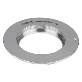 Fotodiox Pro Chrome (Type 2) Lens Mount Adapter, M42 Lens (42mm x1 Thread Screw) Lens to Canon EOS cameras, fits Canon EOS 1D, 1DS, Mark II, III, IV, 1DC, 1DX, D30, D60, 10D, 20D, 20DA, 30D, 40D, 50D, 60D, 60DA, 5D, Mark II, Mark III, 7D, Rebel XT, XTi, 