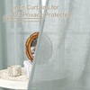 LAMIT Semi Sheer Linen Curtains 54 Inch Length 2 Panels,