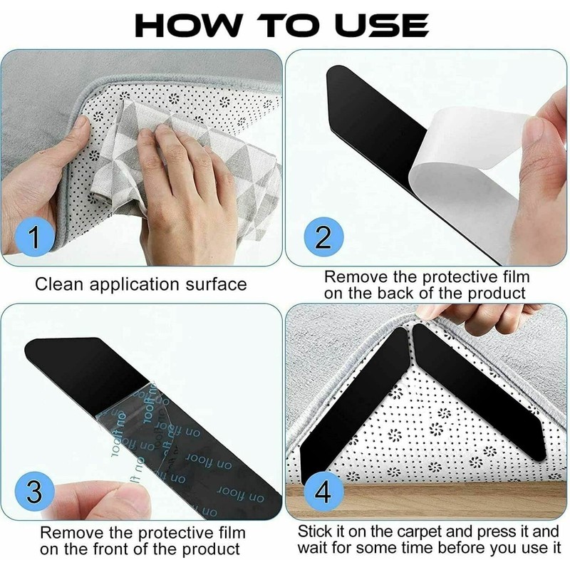 Buy-Simplicity® 10pcs Rug Gripper Anti Slip Grips Washable - Reusable